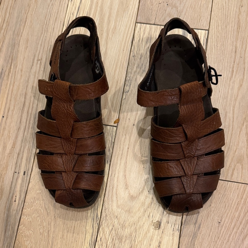 Mephisto Men's Tan Leather Sandals